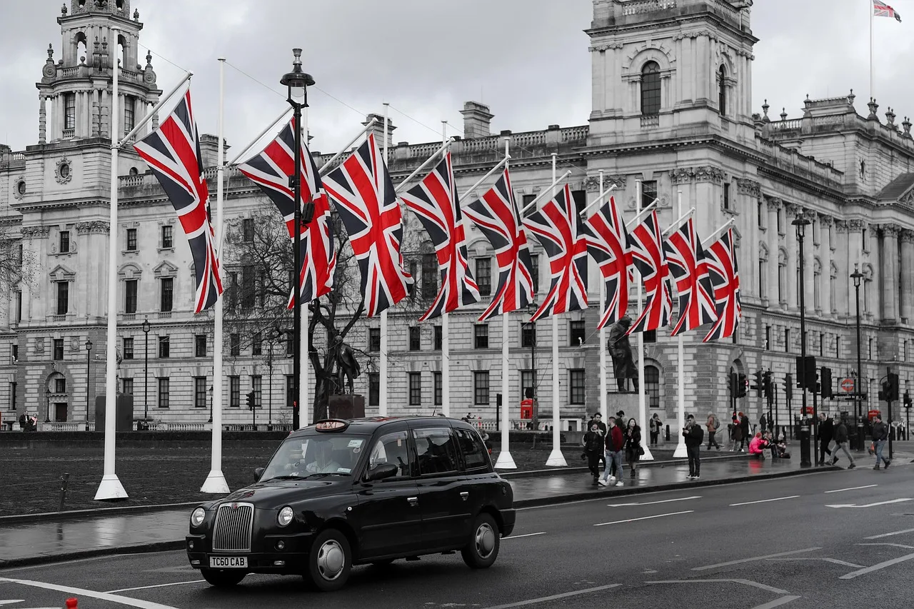 uk, england, flag, taxi, london, british flag, british